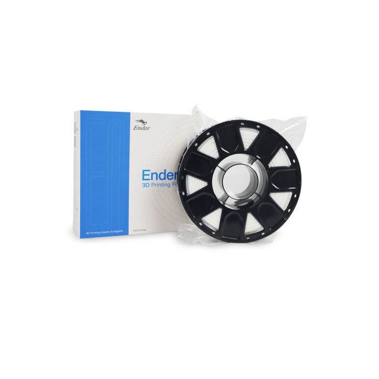 Creality ender pla 3d printer filament, white, 1kg, printing temperature: 200, filament diameter: 1.75mm, tensile strength: 60mpa, size of filament wheel: diameter 200mm, height 70mm, hole diameter 56mm.,  Accesorii imprimare 3D | electropc.ro