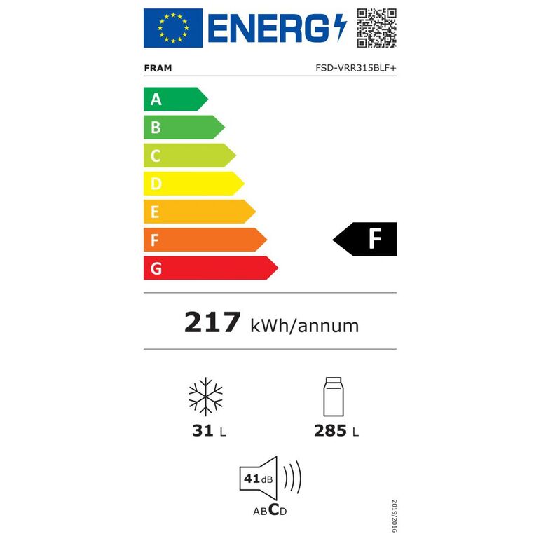 Frigider cu o usa fram fsd-vrr315blf+,  Frigidere | electropc.ro