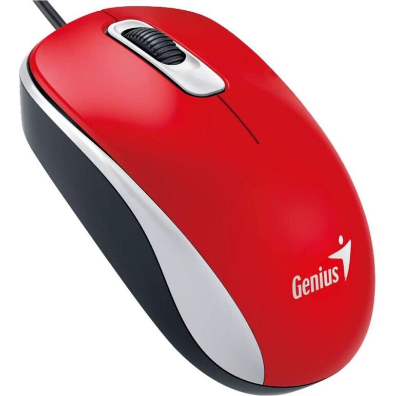 Mouse genius cu fir, optic, dx110, 1200dpi, rosu, plug and play, usb,  Mouse | electropc.ro
