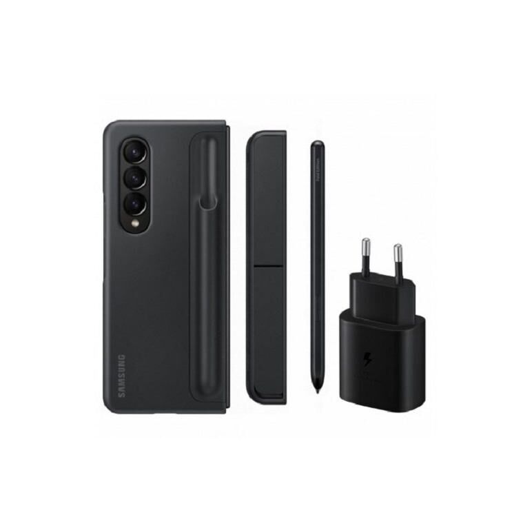 Samsung galaxy z fold 4 note pack - standing cover & s pen & travel adapter 25w black (ep-ta800n),  Accesorii tablete | electropc.ro