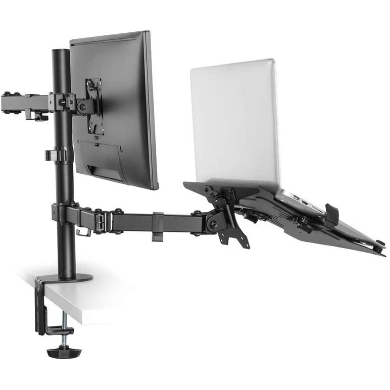 Suport monitor de birou, neomounts by newstar fpma-d550notebook, 10" - 32", vesa 100x100, suporta pana la 8kg, negru,  TV & Electronice & Gaming | electropc.ro