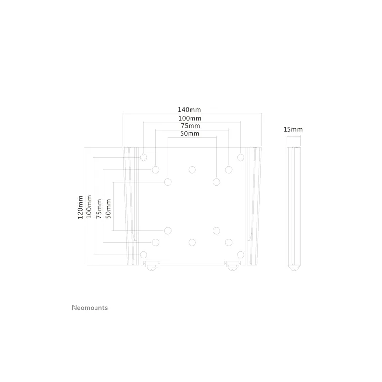 Suport tv de perete, neomounts by newstar fpma-w25black, fix, 10"- 30", vesa 100x100mm, suporta pana la 30kg, negru,  TV & Electronice & Gaming | electropc.ro