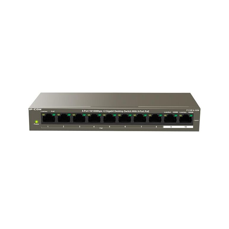 Switch ip-com f1110p-8-102w, 8 port, 10/100 mbps,  Switch-uri | electropc.ro