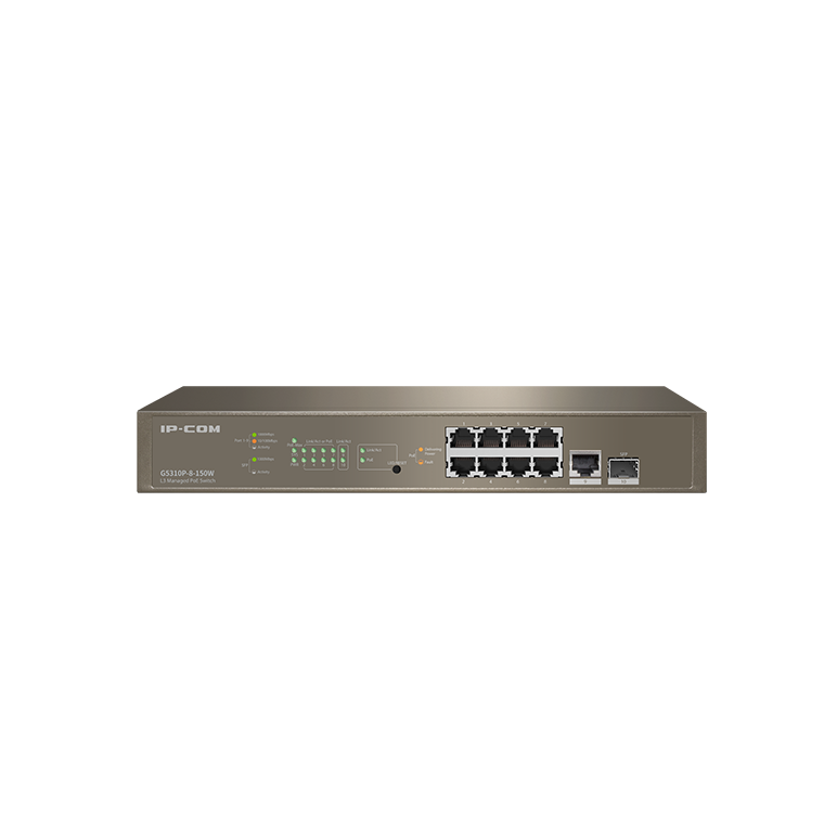 Switch ip-com g5310p-8-150w, 8 port, 10/100/1000 mbps,  Switch-uri | electropc.ro