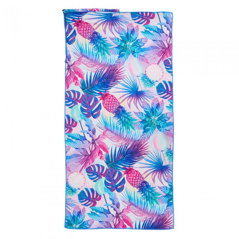 "beach towel with bagback 70x140 cm leafs material : 100% polyester 220 gsm",  Prosoape de plaja | electropc.ro