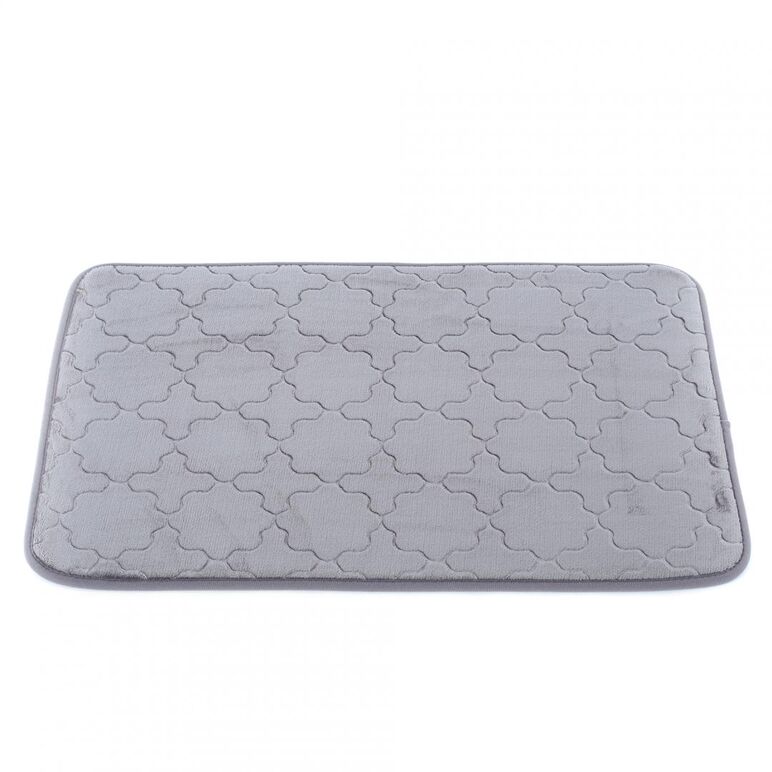 Covoras baie gri spuma memorie 50x80 cm,  Covoare | electropc.ro