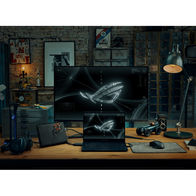 Laptop asus rog flow gaming x13, gv301rc-li053w 13.4-inch,uhd+ (3840 x 2400, wquxga), 8gb*2 lpddr5 on board, amd ryzen™ 7 6800hs mobile processor, 512gb ssd,  amd radeon™ 680m, off black,,  Laptopuri | electropc.ro