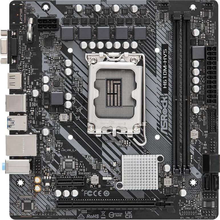 Placa de baza asrock h610m-hvs d4, lga 1700,  Placi de baza | electropc.ro
