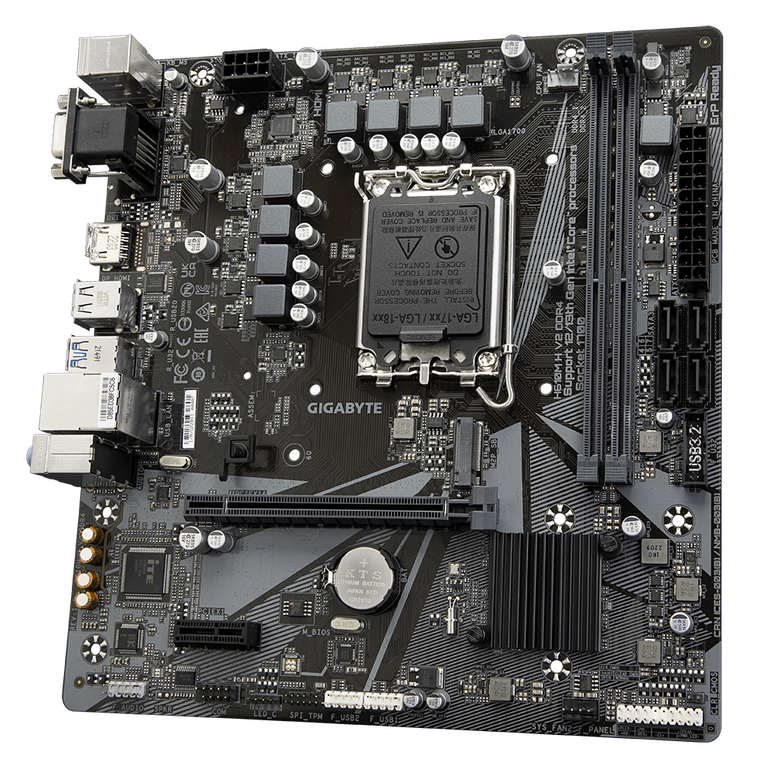 Placa de baza gigabyte h610m h v2 lga1700, 2x ddr4 3200mhz, 1x d-sub, 1x hdmi, 1x pcie x16, 1x pcie x1, 1x m.2, 4x sata 6gbps, lan 1gbps, matx,  Placi de baza | electropc.ro