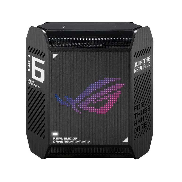 Router wireless asus gt6(b-1-pk)black, tri-band, wi-fi 6, standard retea: wifi 6 (802.11ax), ipv4, ipv6, backwards compatible with 802.11a/b/g/n/ac wi-fi, segment ax10000, , 2.4ghz  574mbps, 5g-1hz 4804mbps, 5g-2 4804mbps, 9 antene interne, procesor 1.7gh,  Routere Wireless | electropc.ro