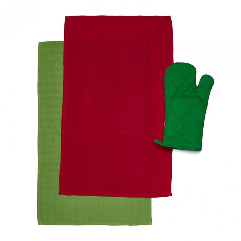 Set manusa bucatarie 3 piese craciun mix,  Seturi Textile Bucatarie | electropc.ro