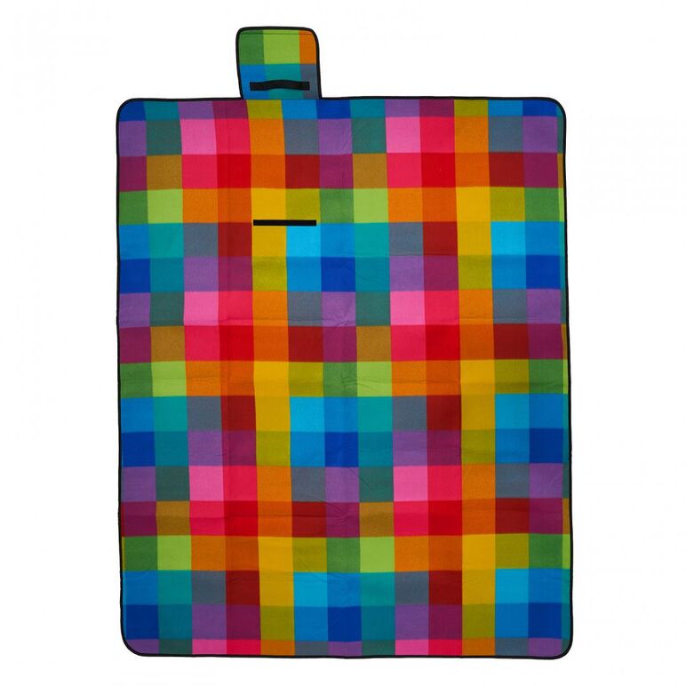 Patura picnic fleece 130x150 cm rainbow,  Paturi picnic | electropc.ro