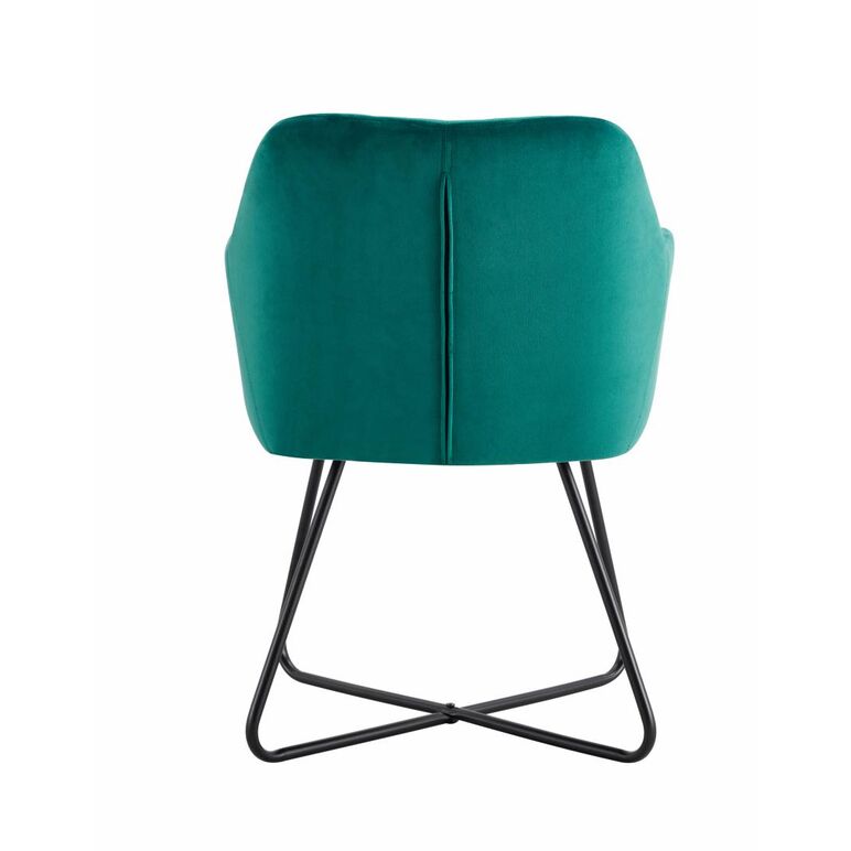 Set 2 scaune tip fotoliu catifea- verde dimensiuni scaun : 45x44x84 cm adancime sezut: 45 cm/inaltime sezut 47 cm material : picioare din metal negre, sezut din plastic imbracat in tapiterie din catifea, umplutura din spuma greutate maxima suportata 120kg,  Scaune | electropc.ro