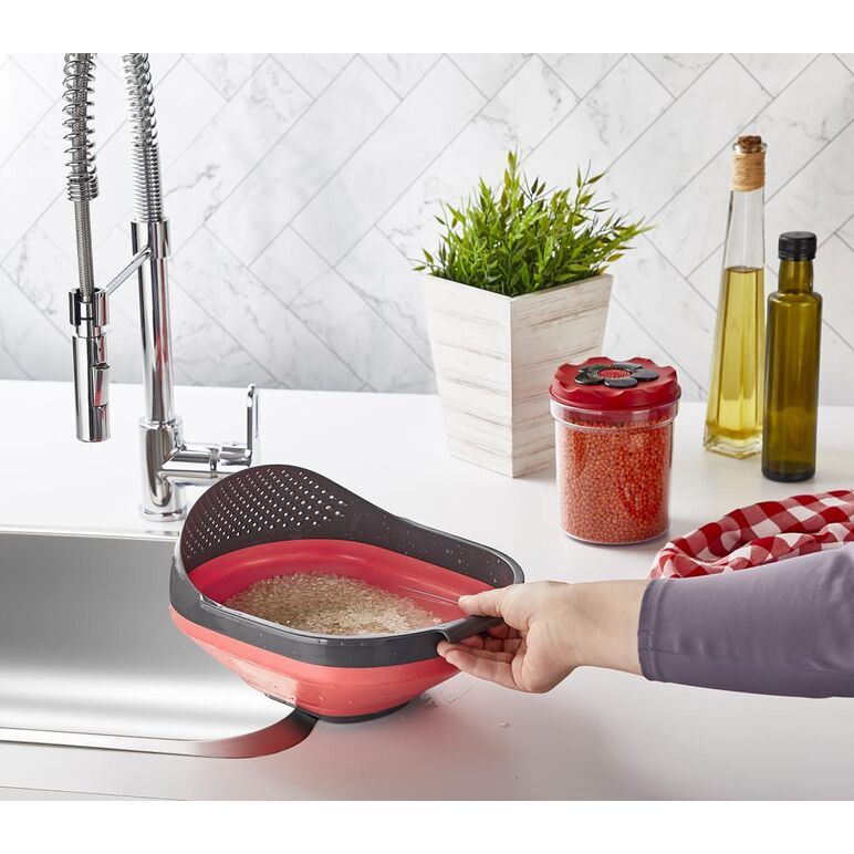 Strecuratoare pliabila pentru orez/ fasole/ mazare 27.5 x 23 cm, cooking by heinner,  Telefoane mobile & accesorii | electropc.ro
