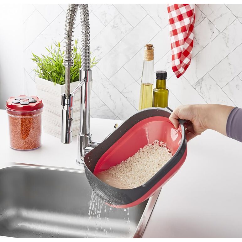 Strecuratoare pliabila pentru orez/ fasole/ mazare 27.5 x 23 cm, cooking by heinner,  Telefoane mobile & accesorii | electropc.ro