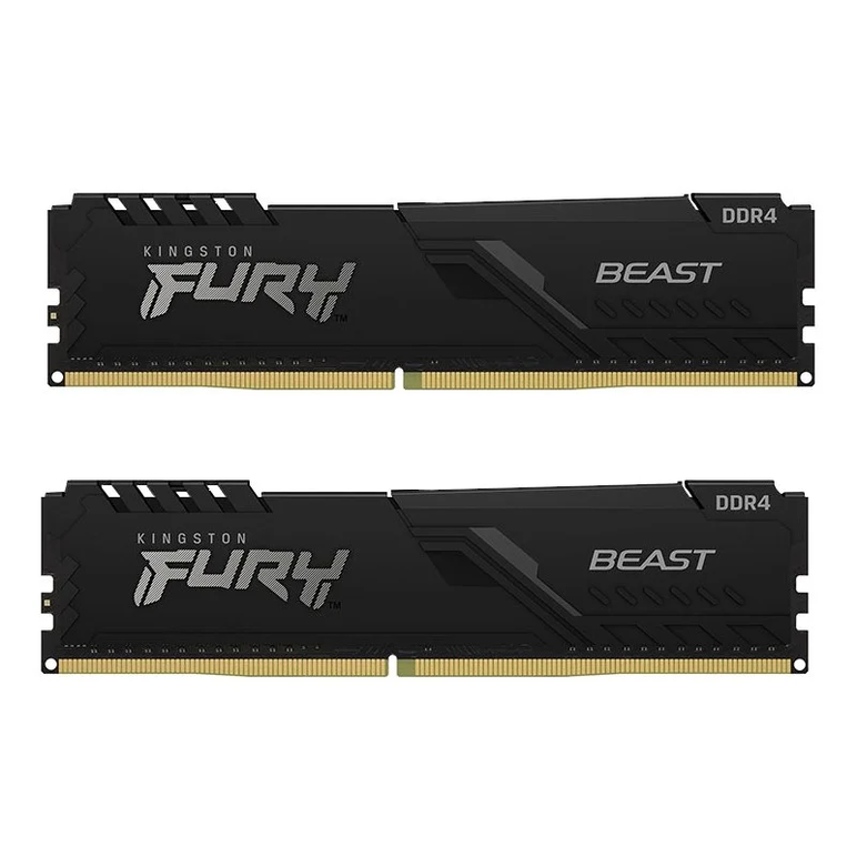 Memorie ram kingston fury beast white, dimm, ddr4, 32gb, 3200mhz, cl16, rgb, kit of 2,  Memorii RAM Desktop | electropc.ro