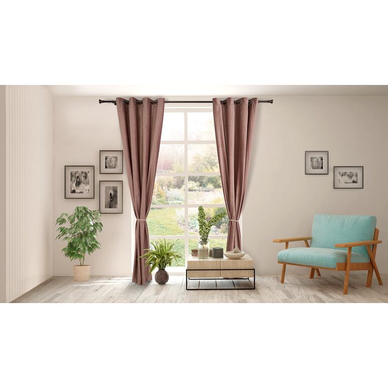 Set 2 draperii catifea 140x270 cm - bej,  Perdele | electropc.ro