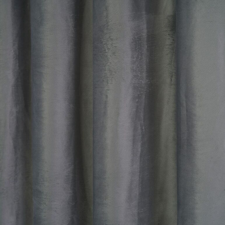 Set 2 draperii catifea 140x270 cm - gri,  Perdele | electropc.ro