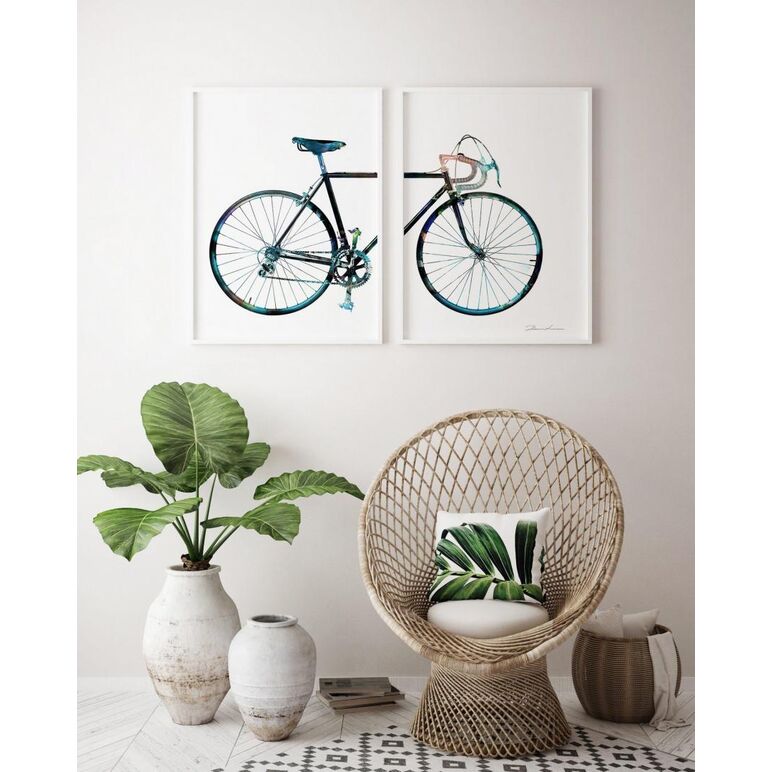 Set 2 tablouri decorative bicicleta,  Tablouri | electropc.ro