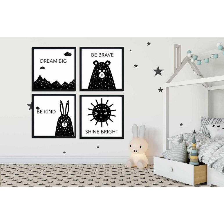 Set 4 tablouri decorative brave,  Tablouri | electropc.ro