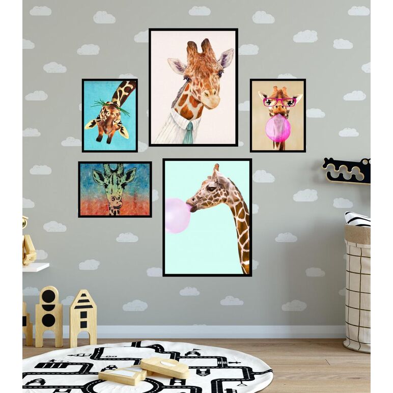 Set 5 tablouri decorative zebra fun,  Tablouri | electropc.ro