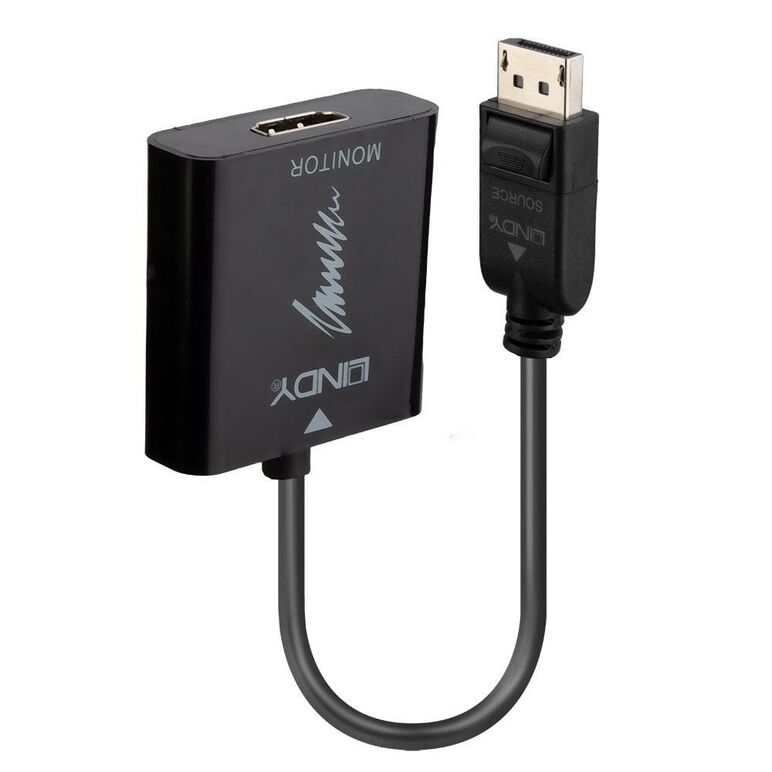 Adaptor lindy ly-41068, displayport 1.2 to hdmi 2.0 18g active, negru,  Cabluri video | electropc.ro