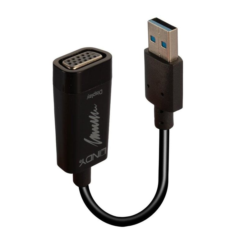 Adaptor lindy ly-43172, usb 3.0 to vga, negru,  Cabluri video | electropc.ro