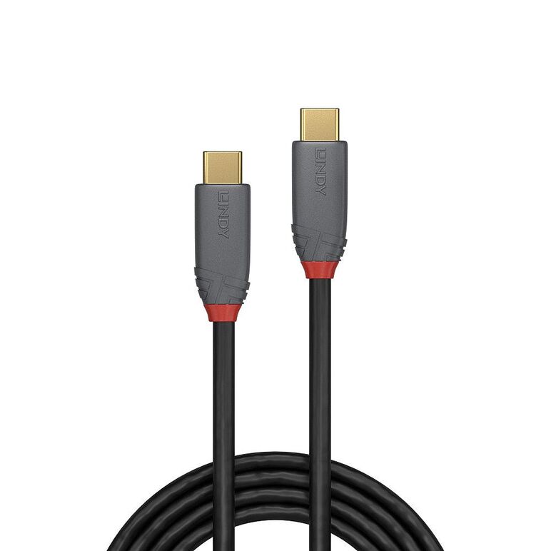 Cablu lindy 1.5m usb 3.2 type c to c cable, 20gbps, 5a, pd, anthra line,  Cabluri periferice | electropc.ro