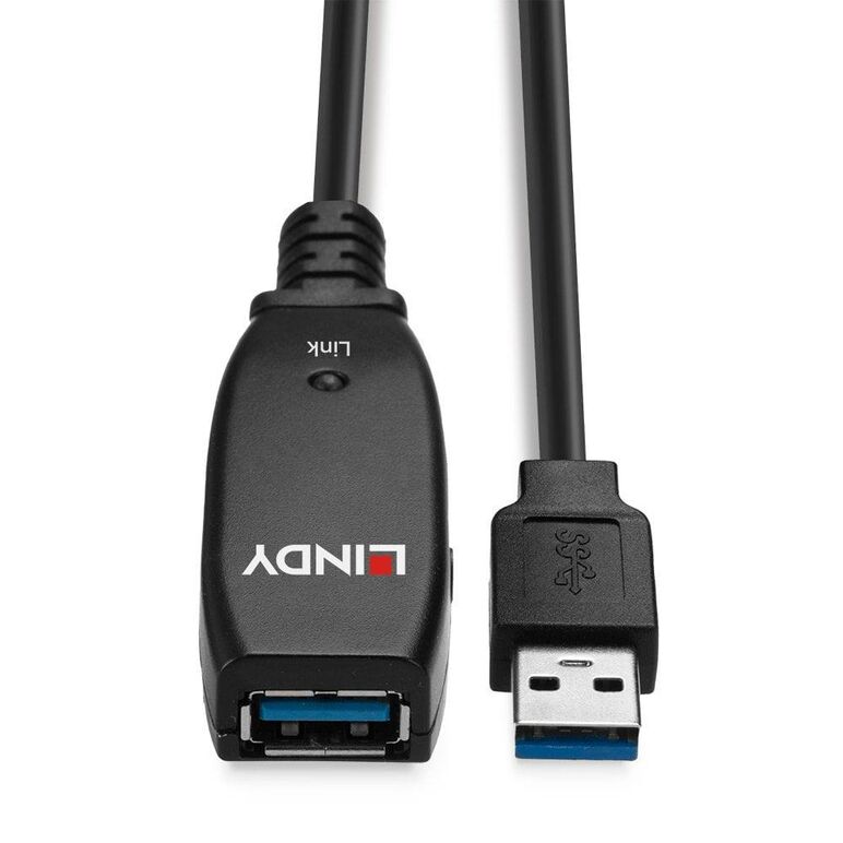 Cablu lindy 15m usb 3.0 active extension slim, negru,  Cabluri periferice | electropc.ro