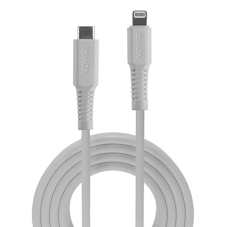 Cablu lindy ly-31318, type c to lightning, 3m, alb,  Cabluri periferice | electropc.ro
