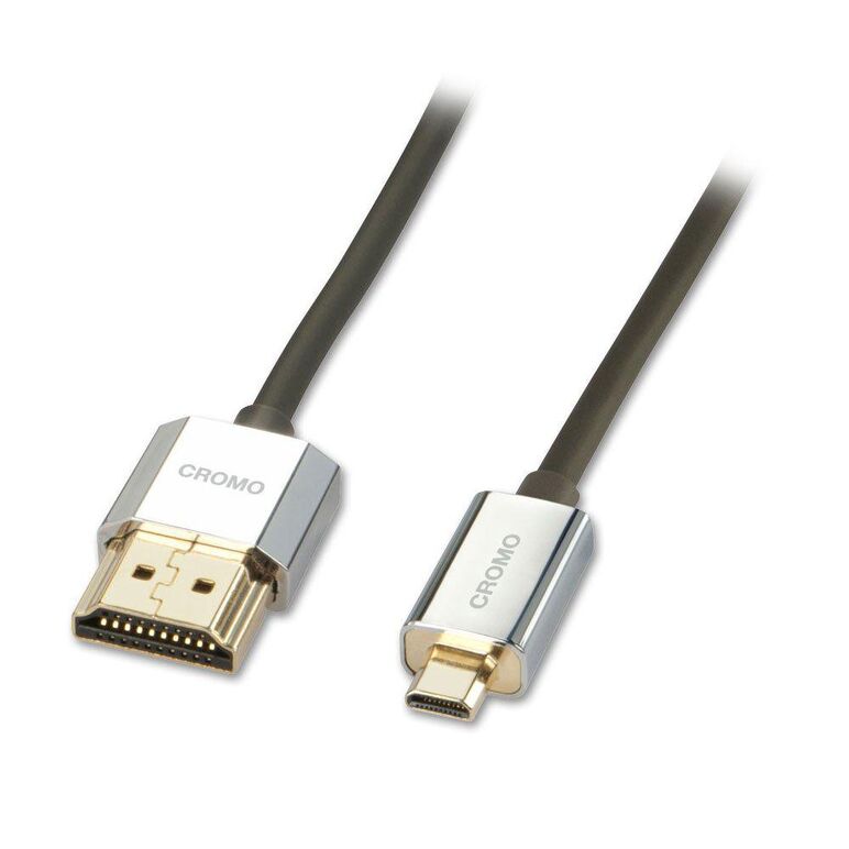 Cablu lindy ly-41682, hdmi to micro hdmi cable with ethernet, 2m, negru,  Cabluri video | electropc.ro
