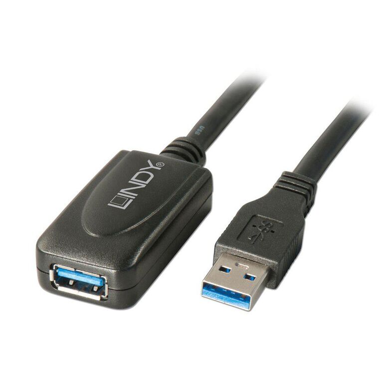 Cablu lindy ly-43155, usb 3.0 extension, 5m, negru,  Cabluri periferice | electropc.ro