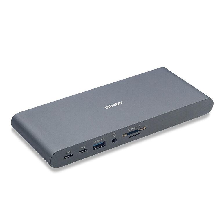 Dock laptop lindy usb 3.2 type c, 5k dp, pd 3.0 100w, gigabit, sd, microsd, audio,  Hub-uri USB | electropc.ro