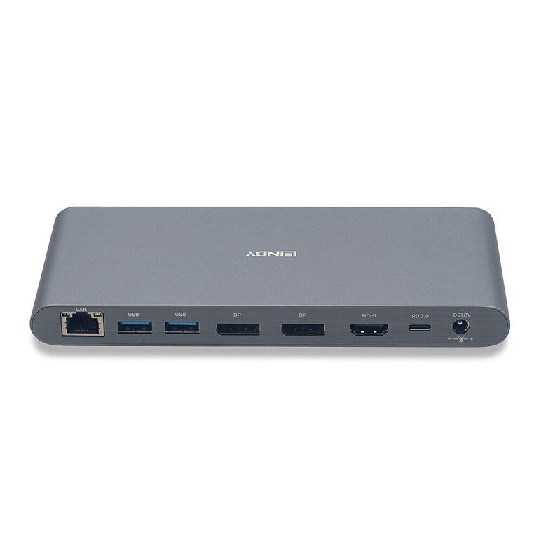 Dock laptop lindy usb 3.2 type c, 5k dp, pd 3.0 100w, gigabit, sd, microsd, audio,  Hub-uri USB | electropc.ro