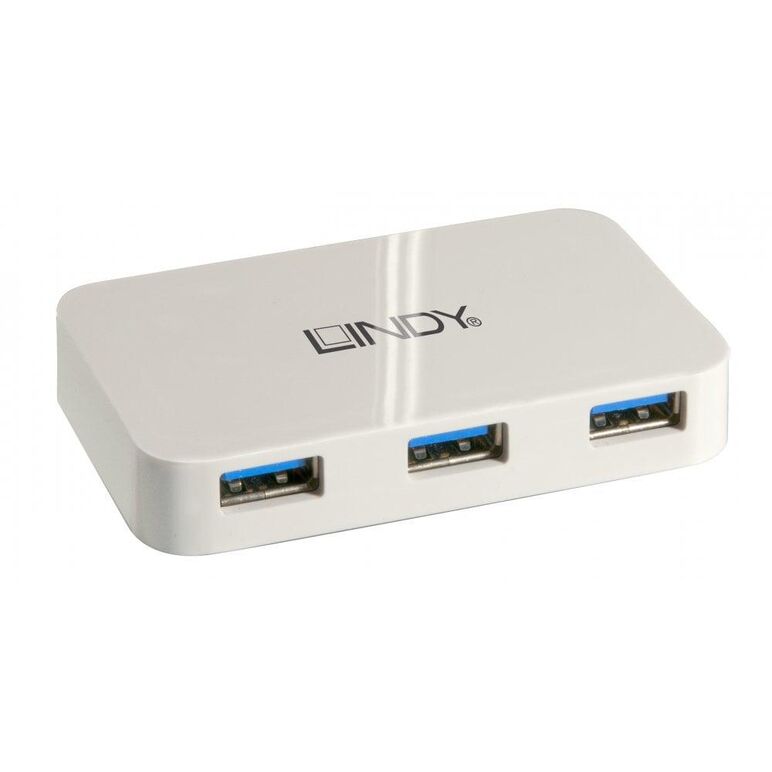 Hub usb lindy ly-43143, 4 porturi 3.0, alb,  Hub-uri USB | electropc.ro