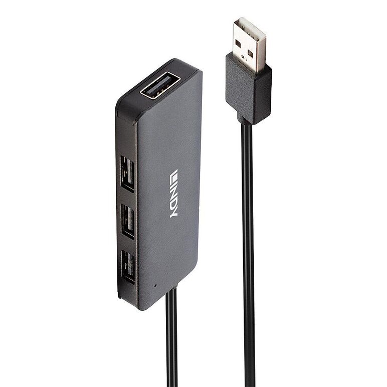 Hub usb lindy to 4 port usb 2.0, input 1x usb 2.0 la 4x usb 2.0,  Hub-uri USB | electropc.ro