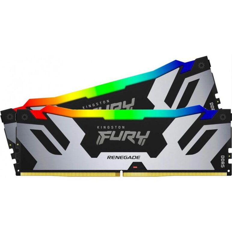 Memorie ram kingston fury renegade rgb, dimm, ddr5, 32gb, cl32, 6400mhz. kit of 2,  Memorii RAM Desktop | electropc.ro