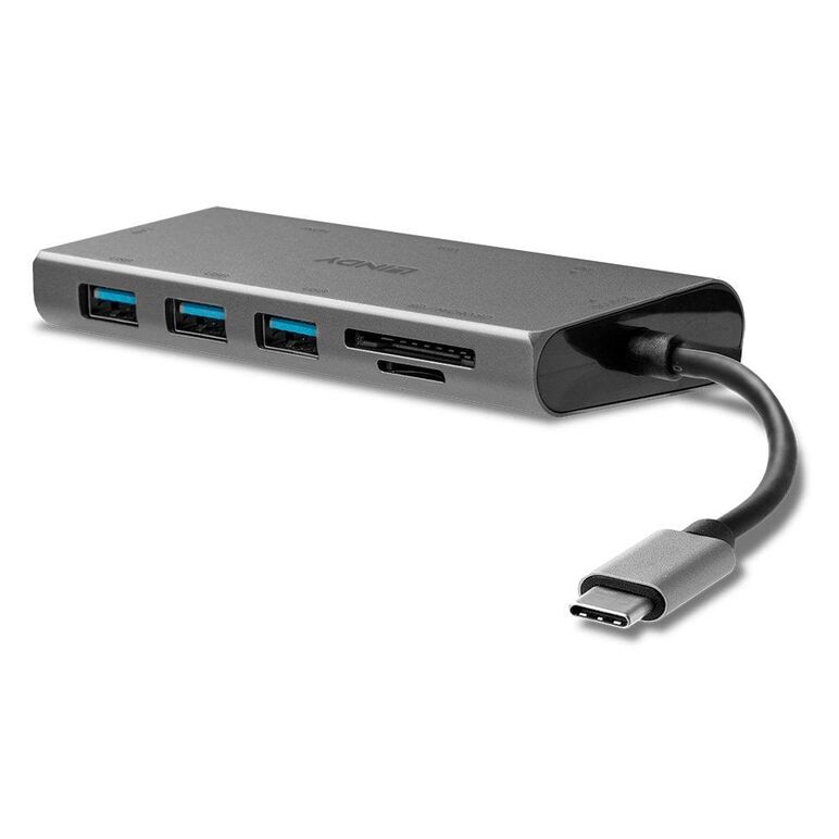Mini dock laptop lindy usb 3.1 type c - hdmi, vga, usb 3.1, grey,  Hub-uri USB | electropc.ro