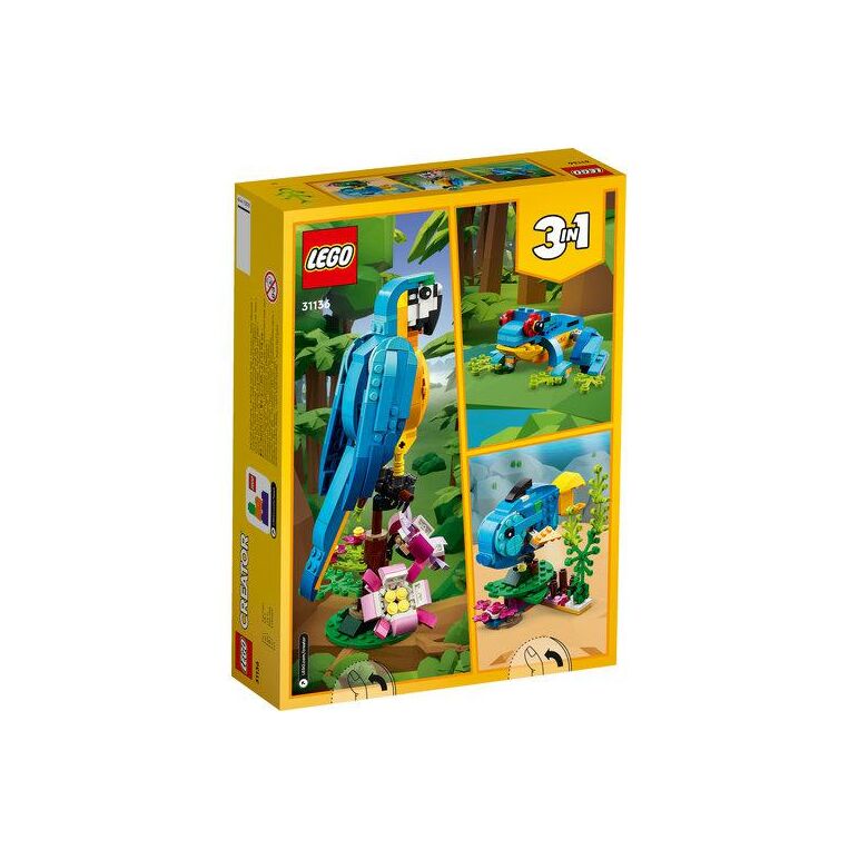 Papagal exotic 3in1, lego 31136,  Seturi de constructie | electropc.ro