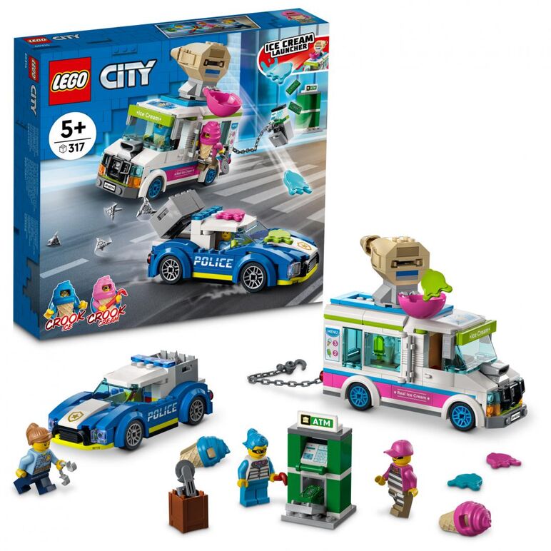 Politia si furg.de inghetata, lego 60314,  Seturi de constructie | electropc.ro