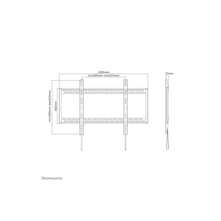 Suport tv de perete, neomounts by newstar lfd-w1000, fix, 60"- 100", vesa 900x600mm, suporta pana la 125kg, negru,  TV & Electronice & Gaming | electropc.ro