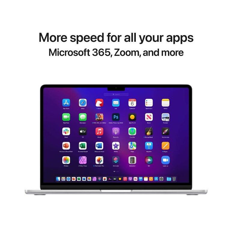 Apple macbook air 13.6" silver notebook apple m2 chip 8gb unified ram 512gb ssd (mid 2022),  Laptopuri | electropc.ro