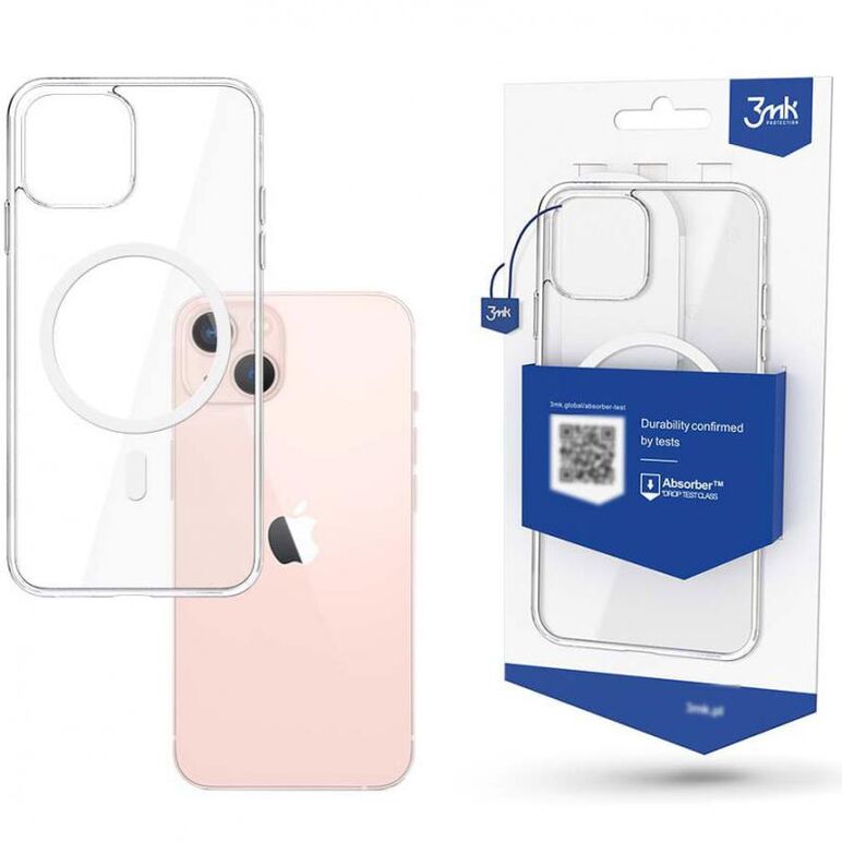 3mk magsafe case for iphone 14 plus - transparent plastic,  Accesorii | electropc.ro