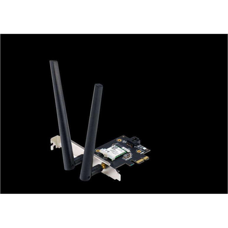 Asus pce-ax1800 wifi ax1800 bluetooth 5.2 pcie adapter, wi-fi 6, wpa3, ofdma. mu-mimo, standarde retea: wifi 6 (802.11ax), viteza: 1800mbps, 2 x antene externe.,  Routere Wireless | electropc.ro