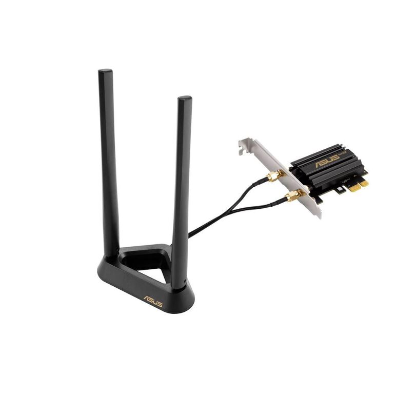 Asus pce-axe59bt wifi si bluetooth 5.2 pcie adapter, wi-fi 6, 2.4ghz / 5ghz / 6ghz, greutate: 78.4g, 2 x antene externe, pci-express x 1.,  Routere Wireless | electropc.ro