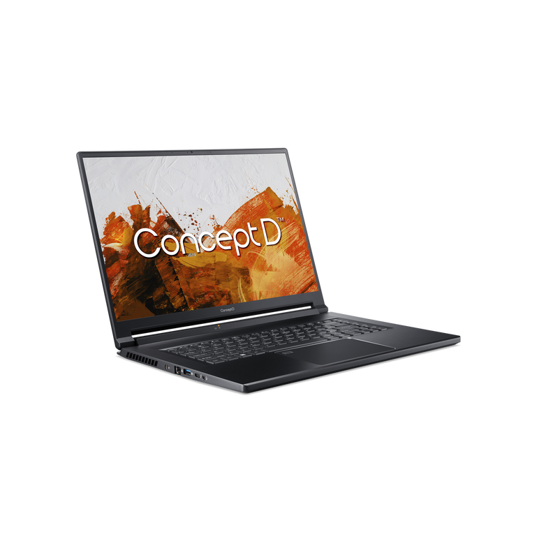 Laptop acer conceptd 5 cn516-73g, 16" 3k (3072x1920), ips, 60 hz, intel core i7-12700h, 14c (6p + 8e) / 20t, p-core 2.3 / 4.7ghz, e-core 1.7 / 3.5ghz, 24mb, 16gb, 2 tb, rtx 3070 ti, windows 11 pro, black, 2-year,  Laptopuri | electropc.ro