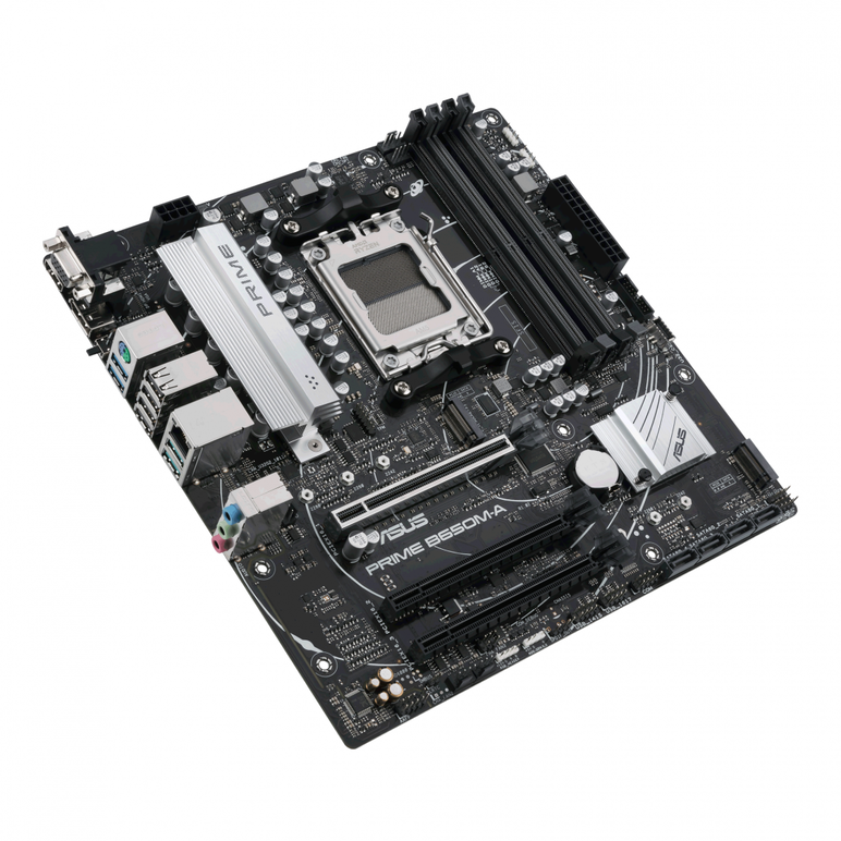 Placa de baza asus prime b650m-a am5, 4x dimm slots, ddr5 5600mhz, pcie gen 4, 4x sata 6gb/s connectors, 2xm.2 slot, 2.5gb lan, micro-atx,  Placi de baza | electropc.ro