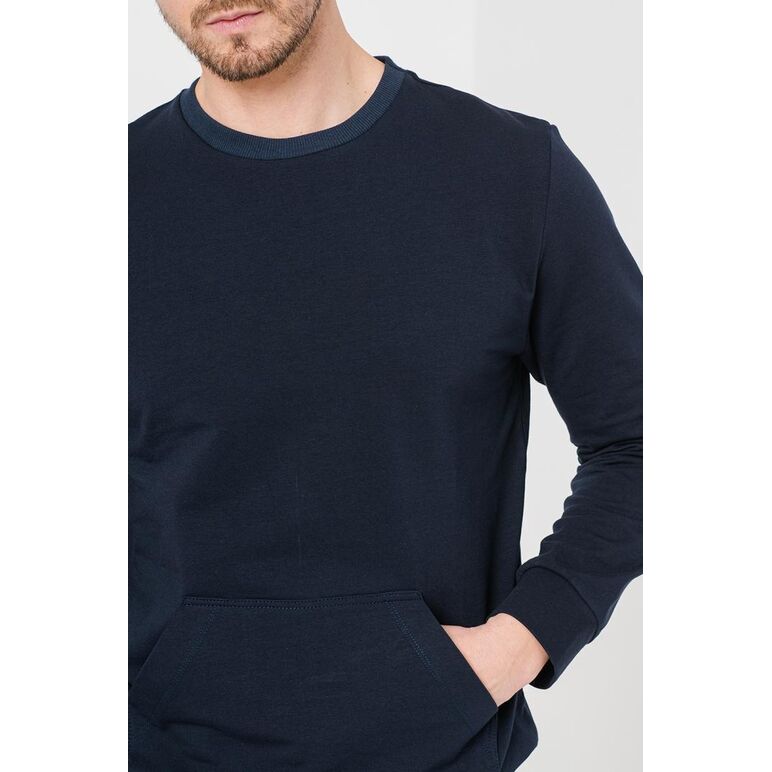 Bluza coton casual barbati navy-m,  Hanorace | electropc.ro