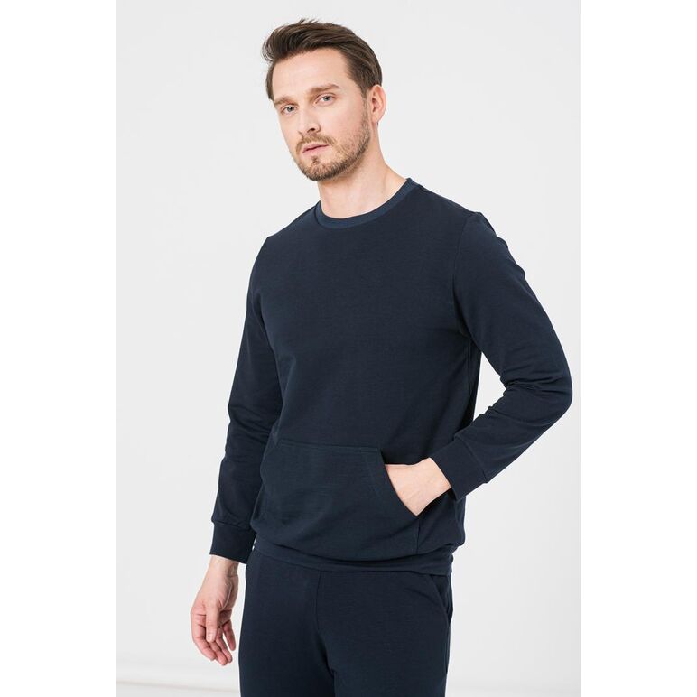 Bluza coton casual barbati navy-s,  Hanorace | electropc.ro