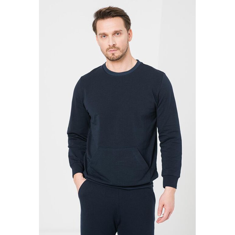 Bluza coton casual barbati navy-xl,  Hanorace | electropc.ro